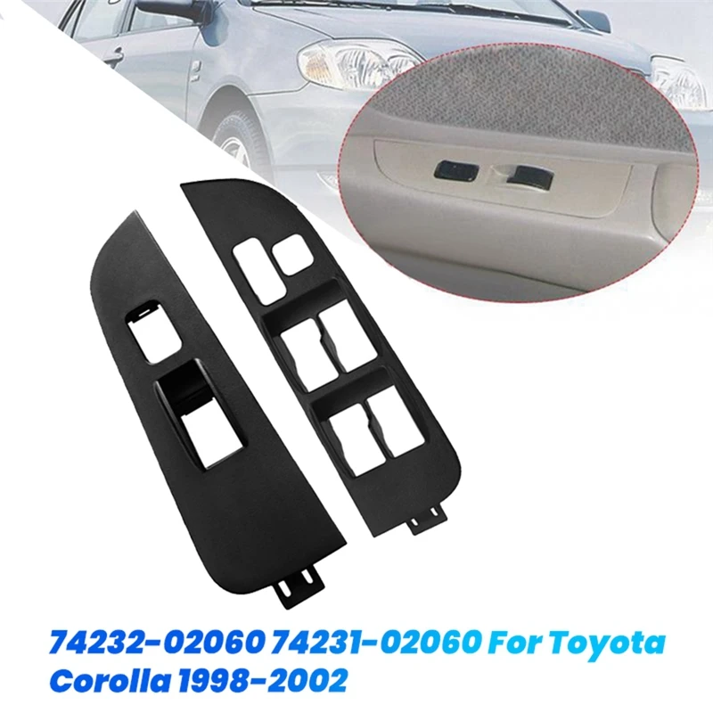 1Pair Power Window Lift Switch Bezel Trim Front Armrest Upper Panel New Arrivals in Stock