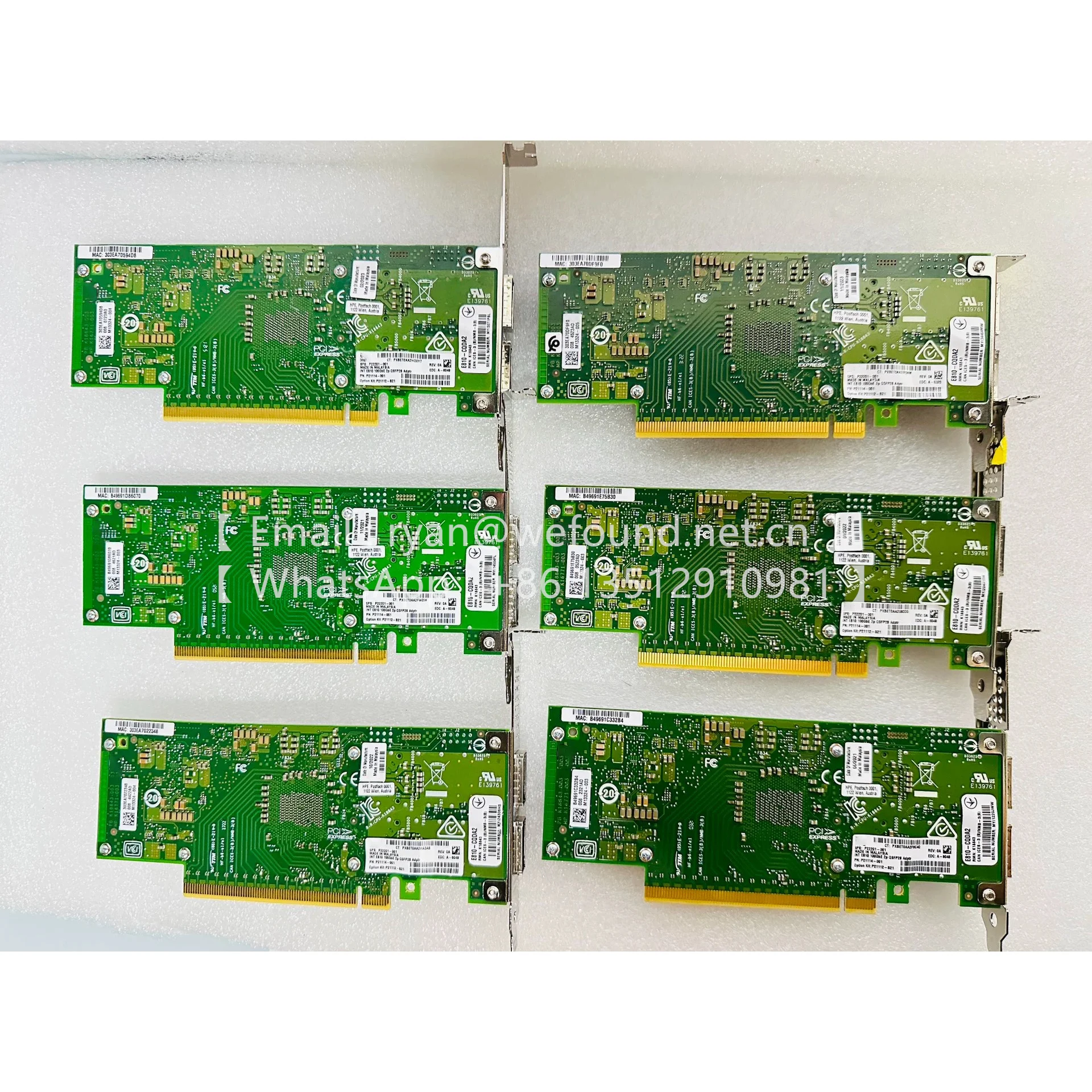 P21112-B21 E810‑CQDA2 イーサネット 100Gb 2 ポート QSFP28 アダプター P22201 P21114