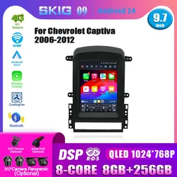 9.7inch For Chevrolet Captiva 2006-2012 Android 14 Car Radio WIFI GPS Wireless Bluetooth Carplay Multimedia Touch Screen Stereo
