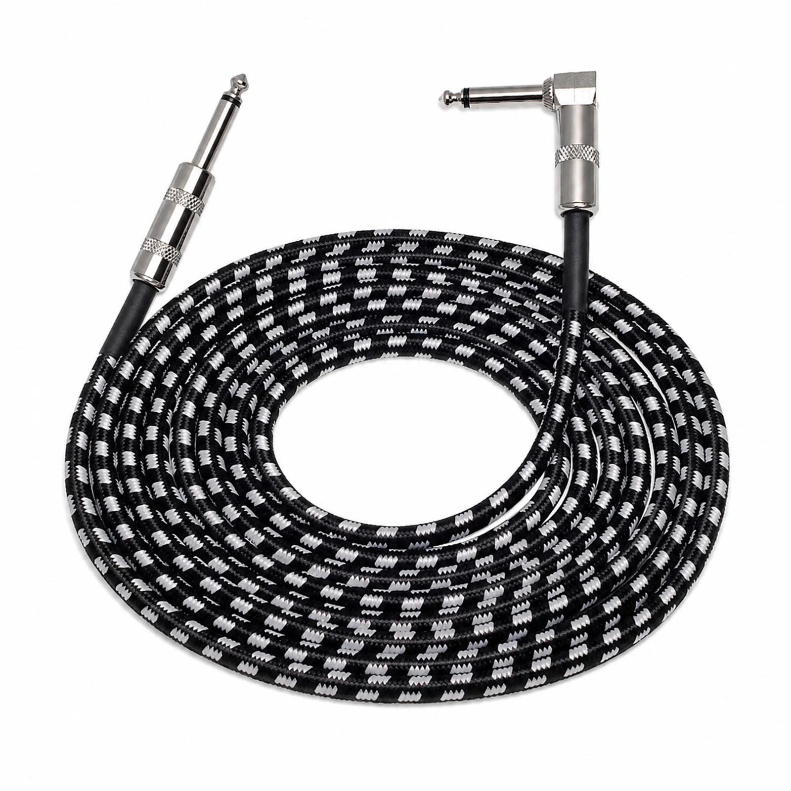6.35mm Audio Cables TS 6.5mm Audio Cable Cord For Electric Guitar Bass Pedal Amp Synthesizer 3M Braided Low Noice Jack Cable