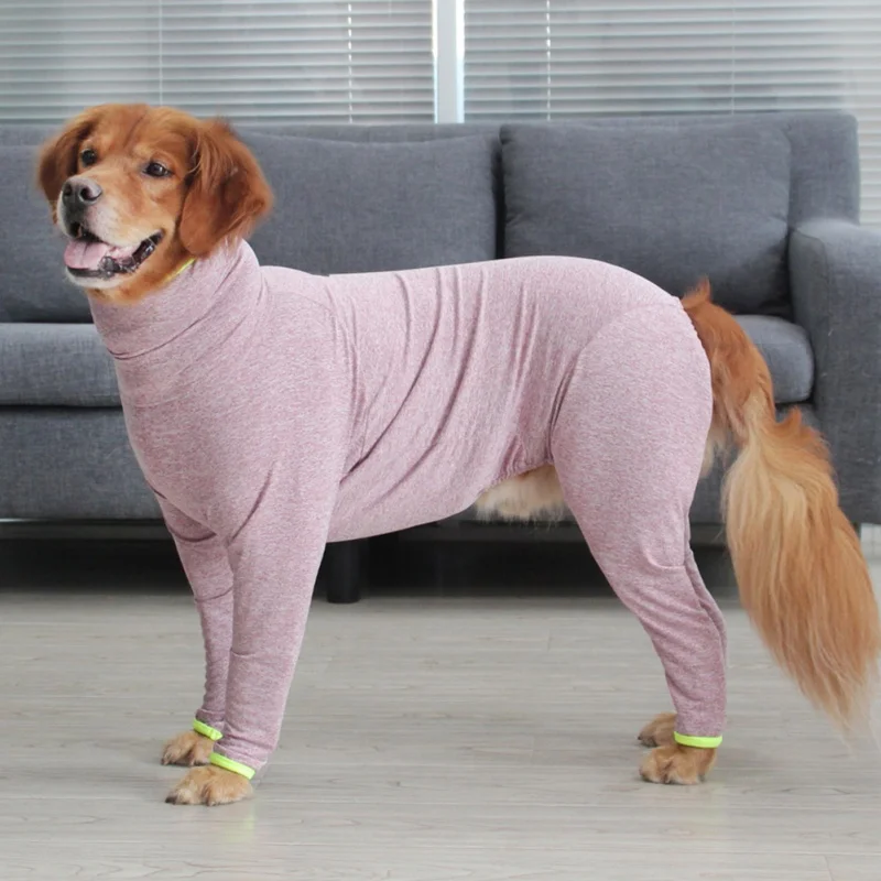 

Winter Warm Pet Jumpsuit All Inclusive Elbow Protection Big Dog Clothes Pajamas Romper Clothes For Labrador Big Dogs Supplies