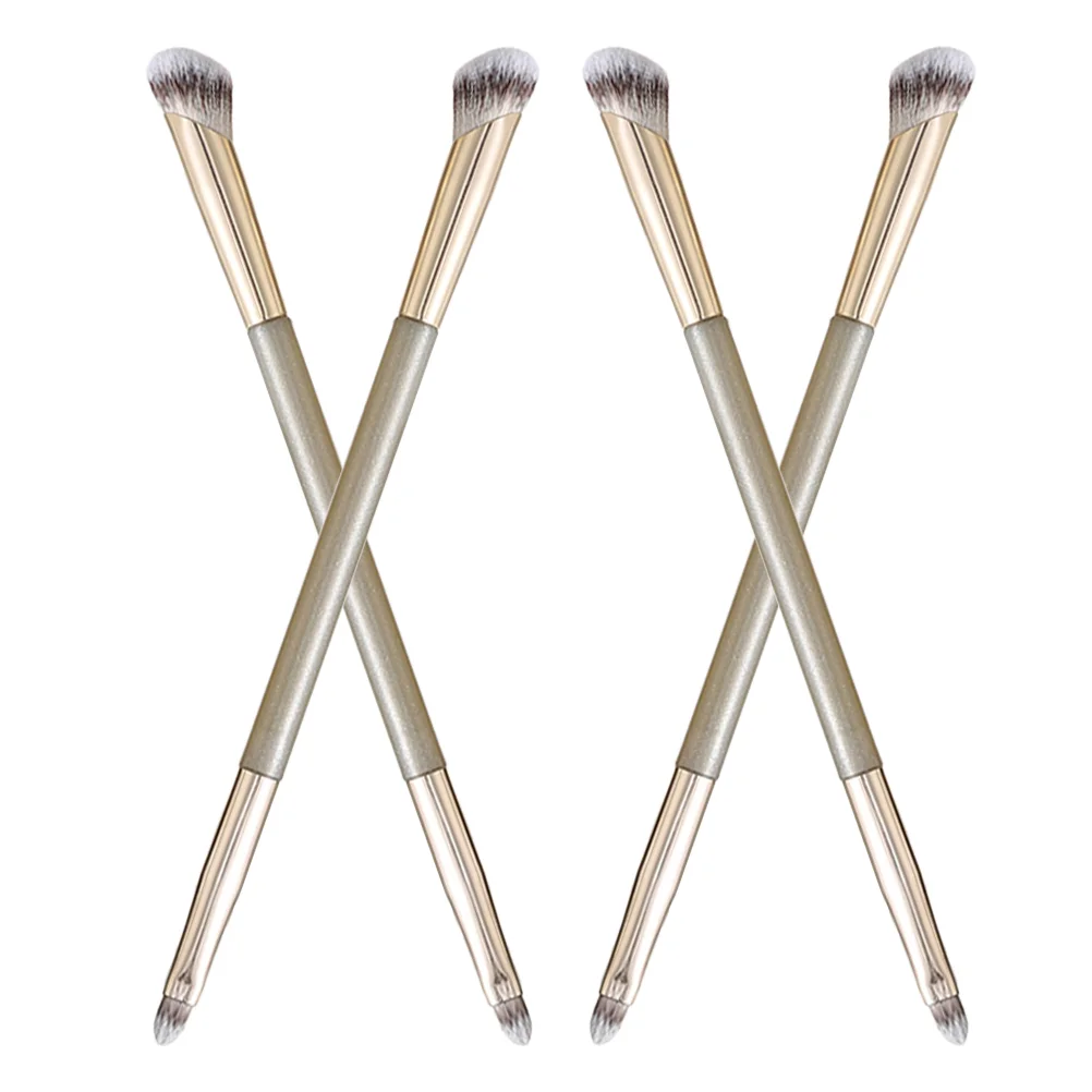 

4 Pcs Concealer Brush Eyeshadow Makeup Brushes Foundation and Korean Blush for Cheeks Double Ended