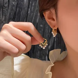 Brand New 2024 South Korea Fashion Baroque Pearl Earrings For Women Girls Exquisite Luxury Wedding Party Fashion Jewelry Gift