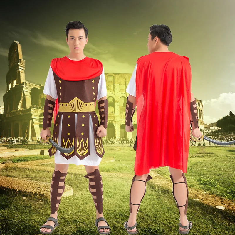 Funny Roman Warrior Costumes Stage Performance Costumes Cosplay Roman Couple Costumes Without Weapon Party Props