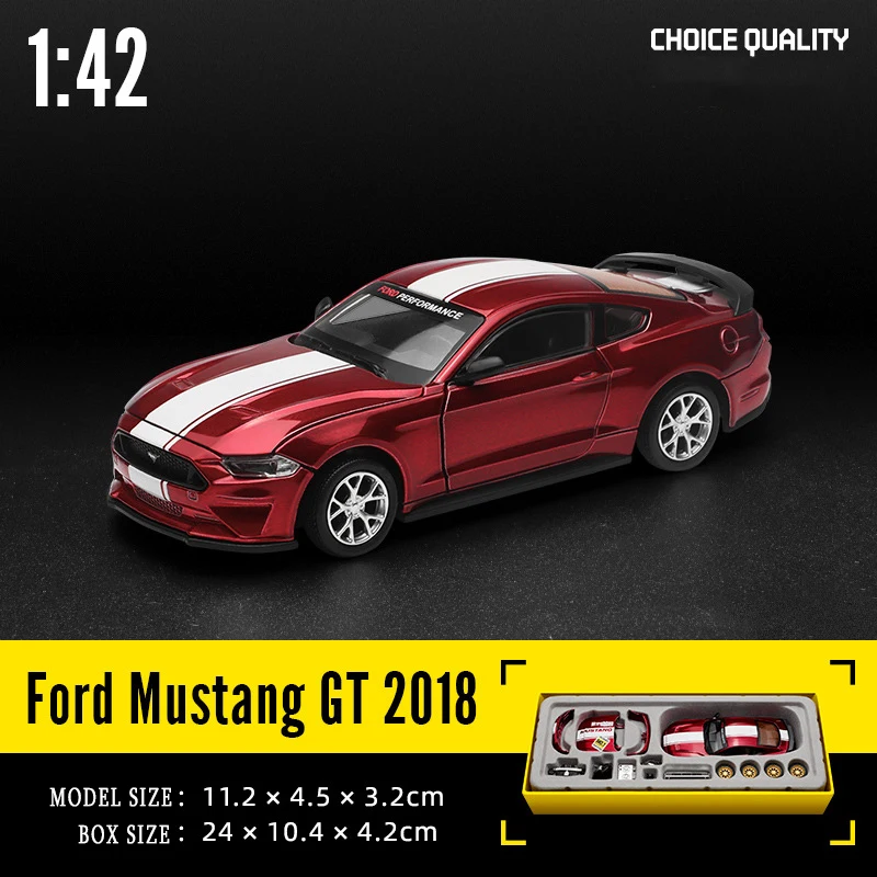 CCA MSZ 1:42 2018 Ford Mustang GT Alloy Toy Car Model Racing Alloy assembly series sports cars Fitting styles