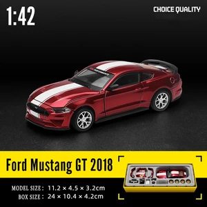 CCA-MSZ Ford Mustang GT Alloy Toy Car Car Model, Racing Alloy Assembly, Sport, Sport, Montagestile, 1:42, 2018 6 Hauptverkaufsminiaturen Ford - №1