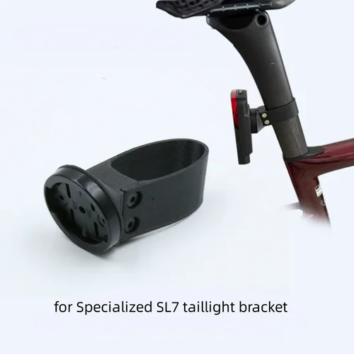 Imagen 1 del producto Soporte de luz trasera de fibra de carbono impreso en 3D para soporte de luz de bicicleta SL7 especializado para Garmin para Bryton para Magene