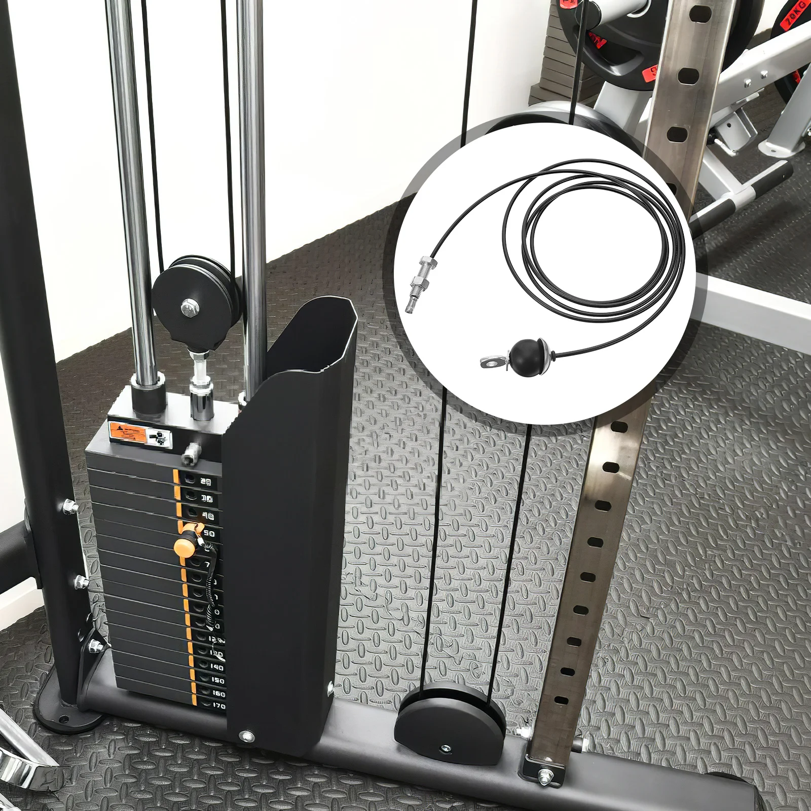 Corda de fio de aço para sistema de polia de academia, acessórios de cabo de fitness para serviço pesado, acessórios de ginástica em casa, equipamento de exercício