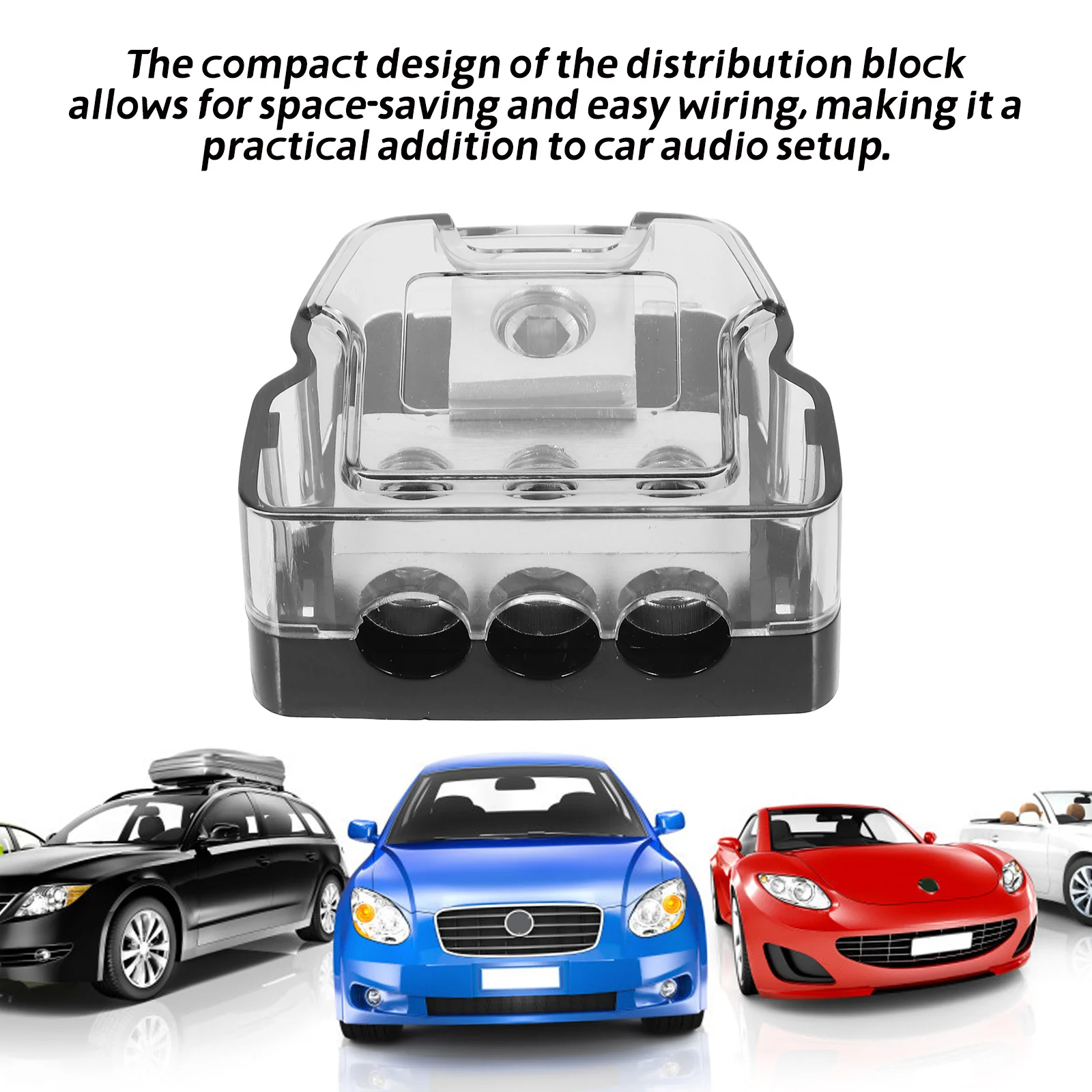 

1 in 3 Way Power Distribution Block Car Audio Amplifier Connecting Splitter for Automotive Truck Boat System Upgrade