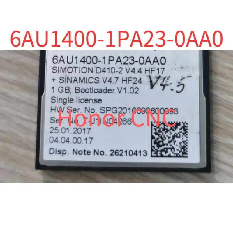 6AU1400-1PA23-0AA0 Used Tested OK In Good Condition SIMOTION Drive-based 1 GB Compact Flash Card D410-2