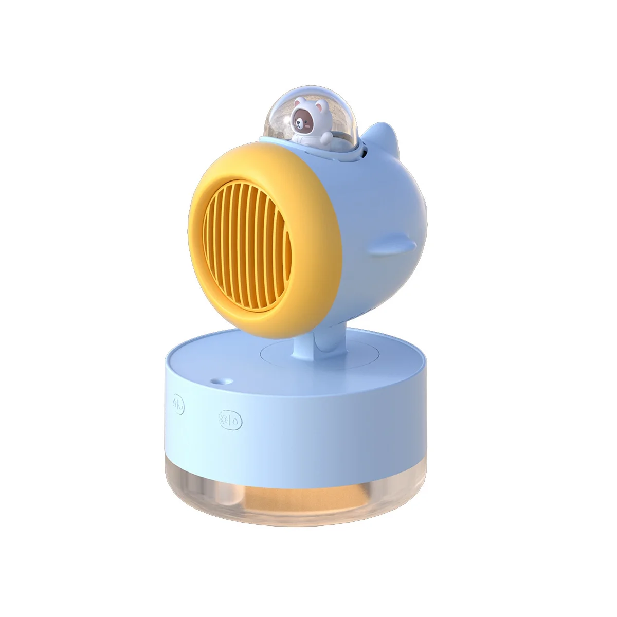 휴대용 스프레이 냉각 팬 USB 미니 팬 데스크탑 터빈 냉풍 가습 스프레이 팬 다기능 야간 조명-A-ABLM