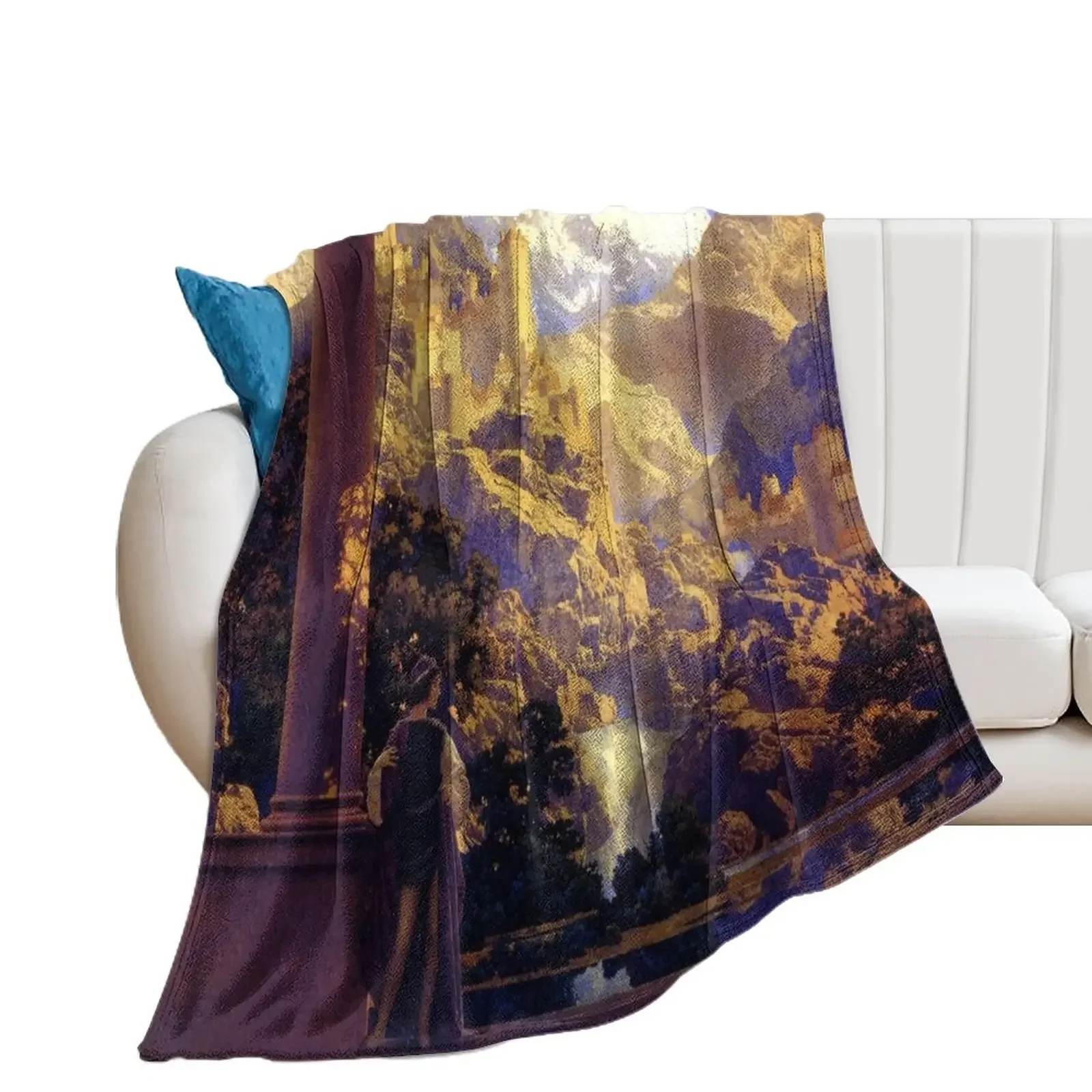 Romance by Maxfield Parrish. Throw Blanket Picnic Luxury Thicken For Decorative Sofa Blankets