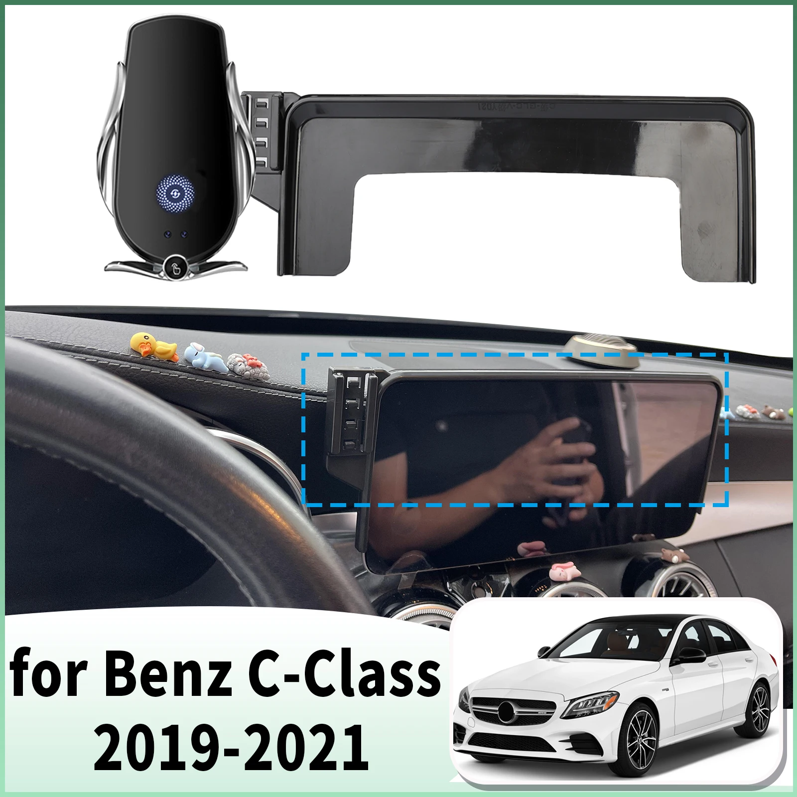 

fit for Mercedes-Benz C-Class 2019-2021 C CLASS W205 (10.25in) Car Specific Dashboard Navigation Phone Holder Mount Design
