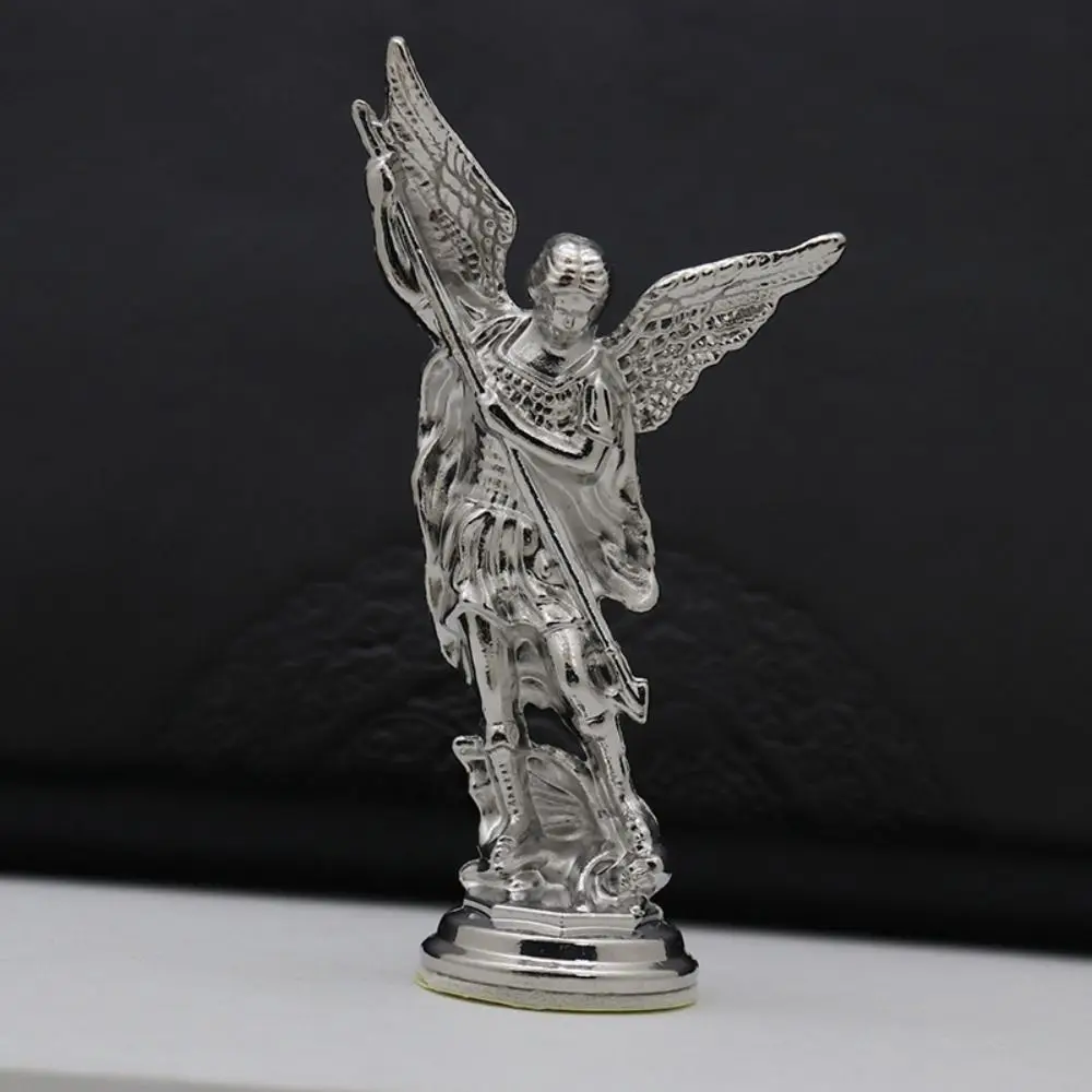 Handmade Michael Figurine Creative Alloy Ctafts Vivid Michael Ornaments Small Christian Guardian Statues Tabletop