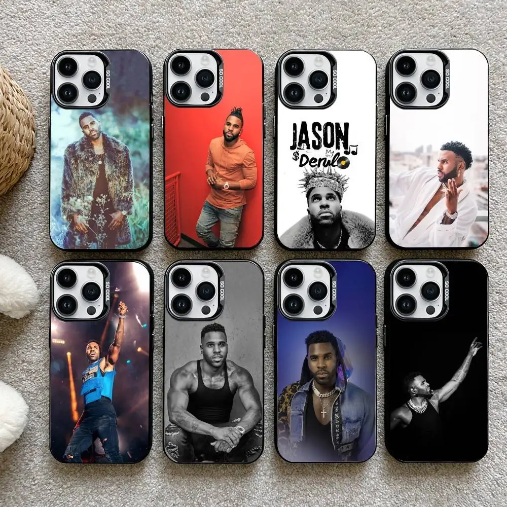 

J-Jason D-Derulo Phone Case For iPhone 16,15,14,13,12,17,Pro,MAX Black Matte Shockproof Cover