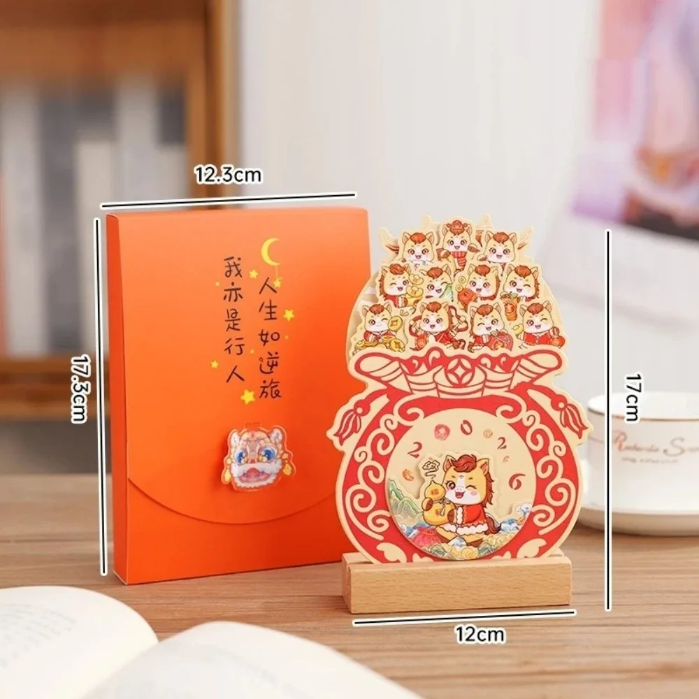 

New Wooden Base 2026 Desktop Calendar DIY Detachable Base Monthly Planner Date Display Standing Calendar Table Desk Decor