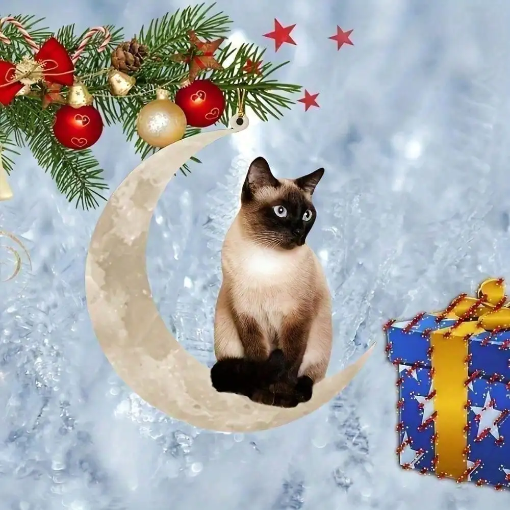 1 Pet Cat Theme Decoration – Cat Lover Gift for Home & Car, Functions as Hanging Ornament, Keychain & Home Decor