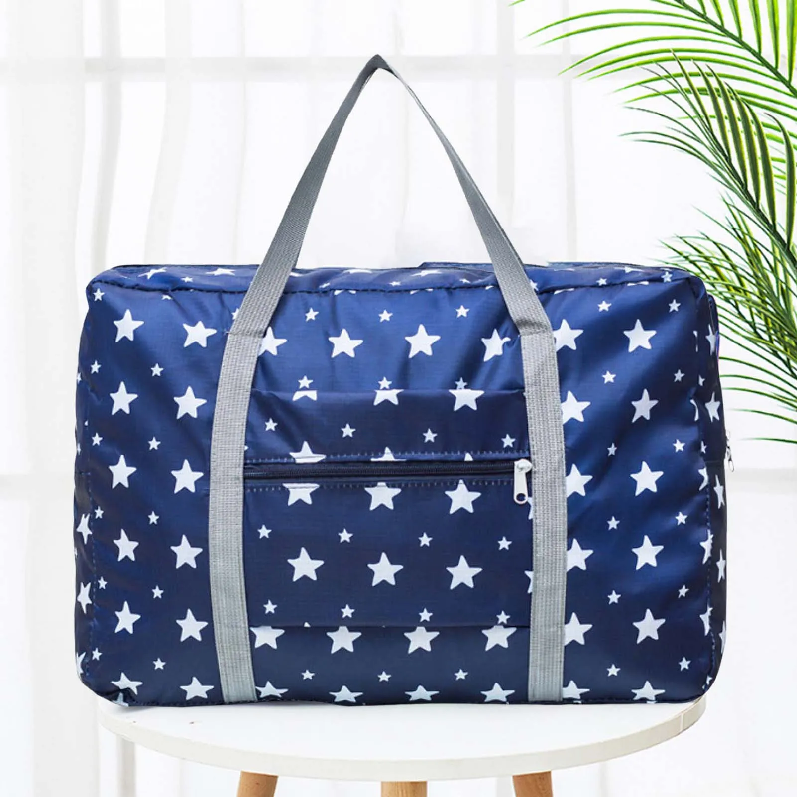 Bolsa de artículos personales plegable debajo del asiento, bolsa de almacenamiento de equipaje de transporte plegable para mujeres y niñas, venta de PR