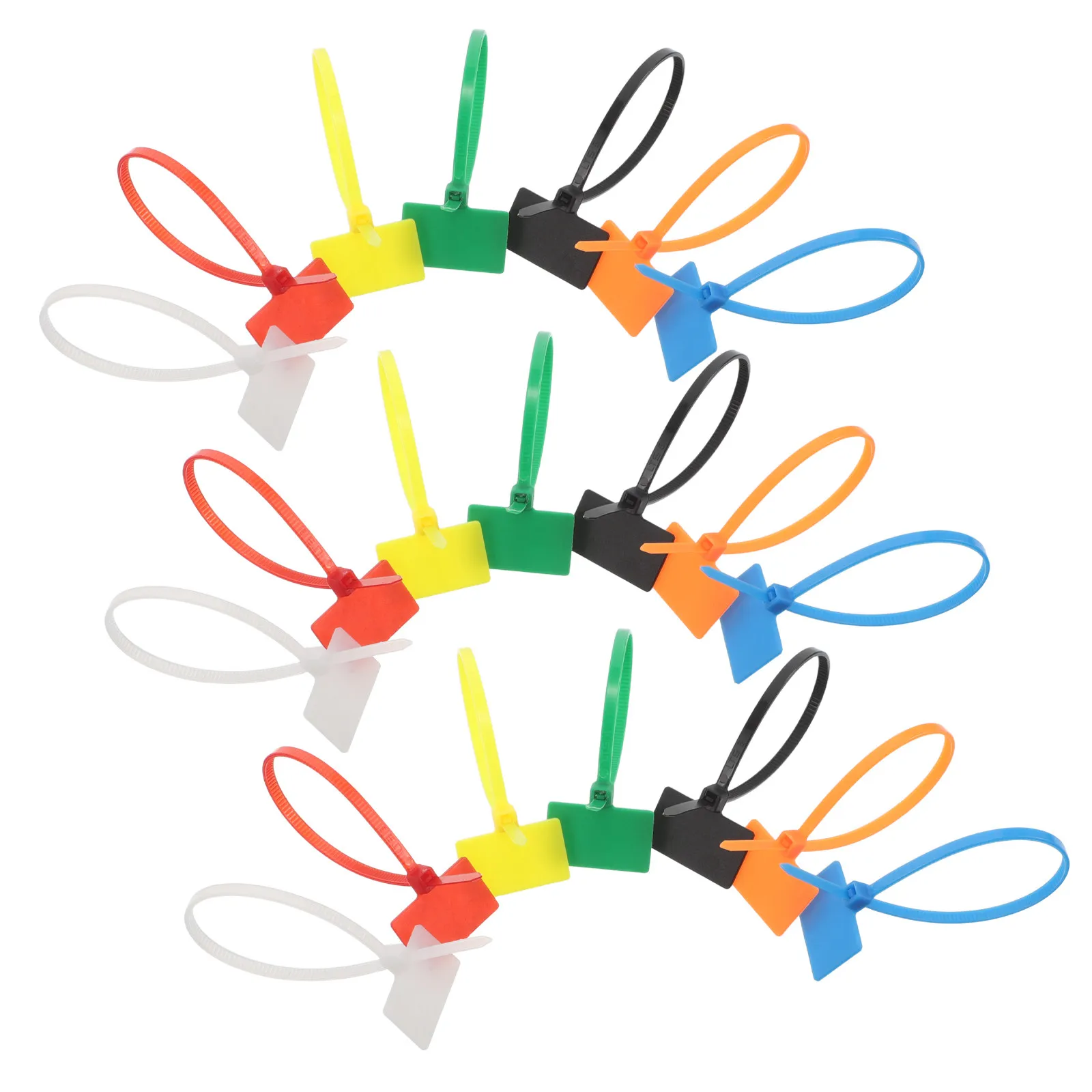 250Pcs Cable Zip Ties Self-Locking Nylon Marker Tags for Wire Identification Waterproof Writable Label Organizing Network