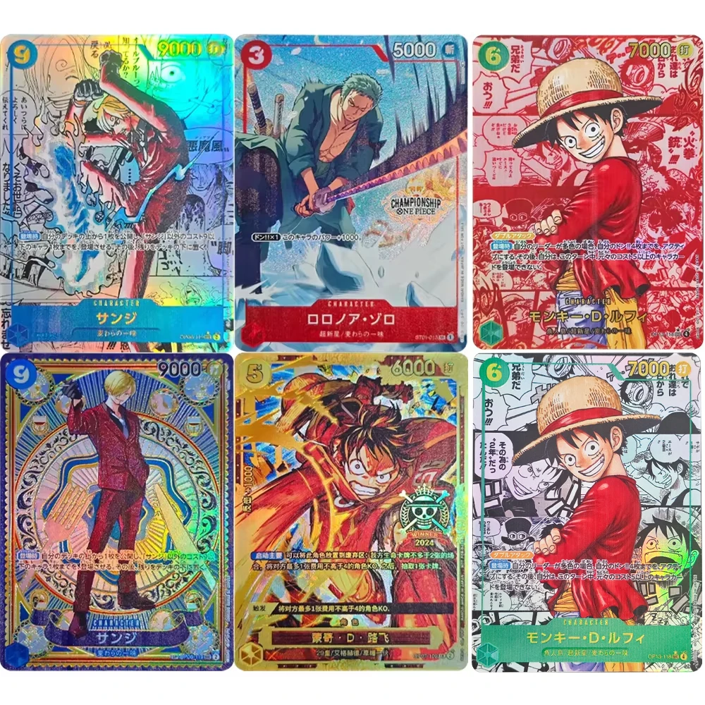 

Новая коллекционная карта 4Designs OPCG Sanji Monkey D Luffy Roronoa Zoro OP06-119 SEC OP07-109, преломляющие флэш-карты, подарки для детей