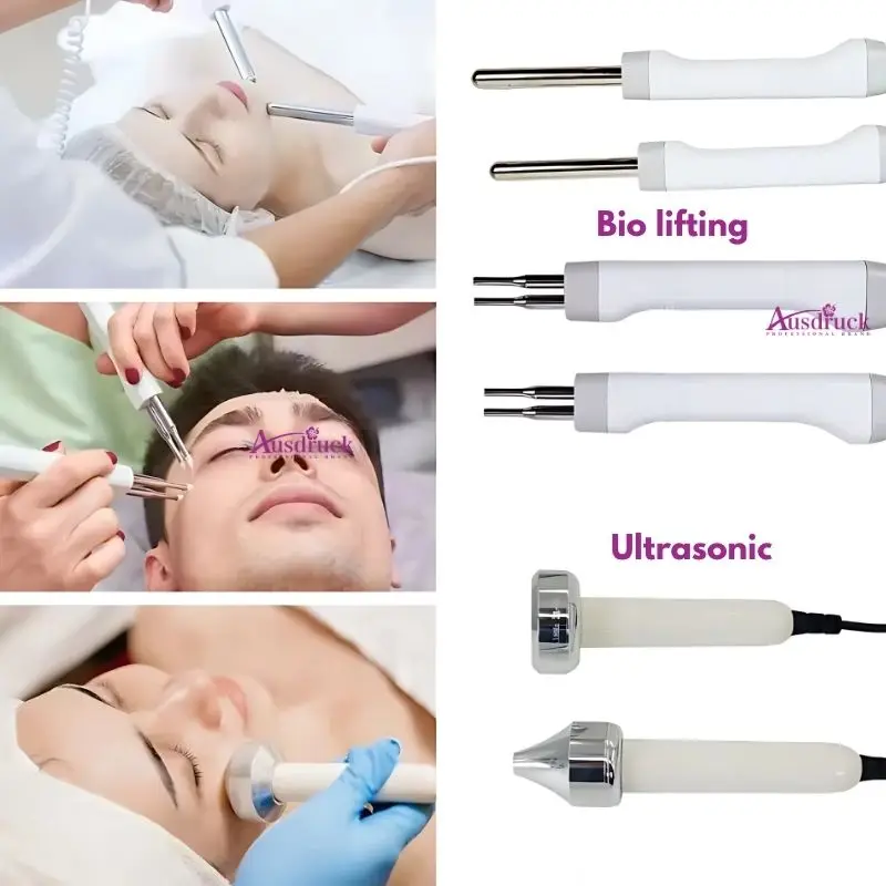 جهاز شد الجلد المضاد للشيخوخة Ausdruck8201 مع الموجات فوق الصوتية، مكركرنت حيوي، قفازات الرفع، مجموعة أدوات العين الاحترافية #4