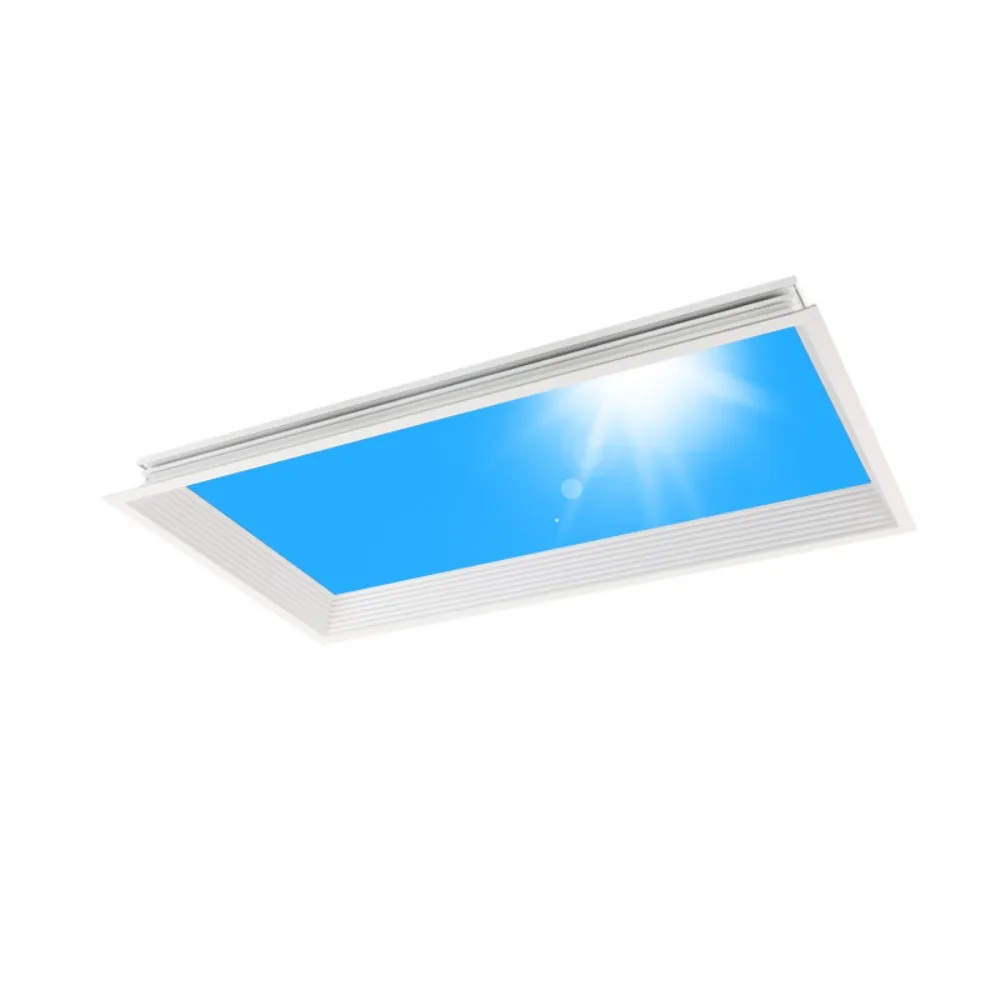 Lampu Langit-langit LED Cerdas Ultra Tipis, Lampu Langit Biru Matahari Buatan dari PC & Aluminium untuk Dapur Kamar Mandi, Pencahayaan Siang Hari Simulasi