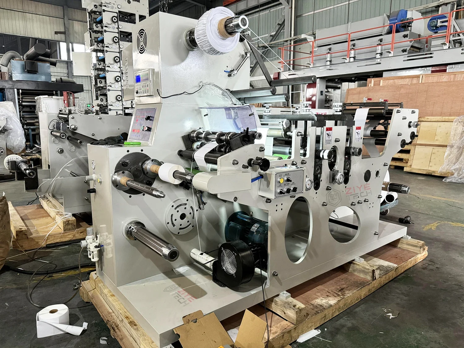 Blank Label Rotary Die Cutting and Slitting Machine With Two Double Side Station Unit