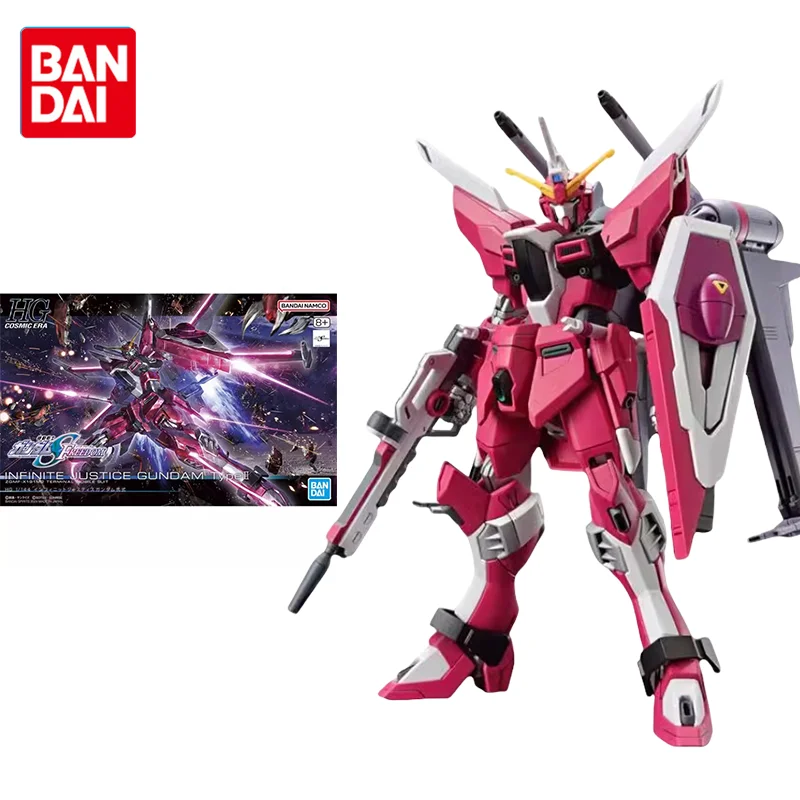 

Bandai Original Gundam Model Kit Anime Figure HG 1/144 INFINITE JUSTICE GUNDAM TYPE Action Figures Toys Gifts for Children