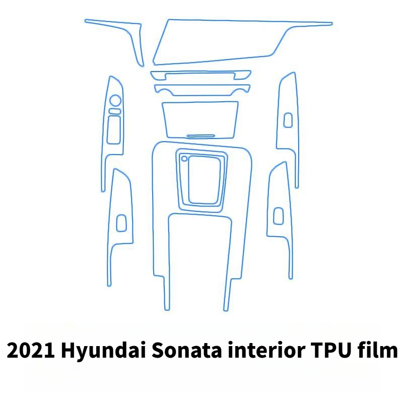 For 2021 Hyundai Sonata interior TPU film navigation screen film dashboard air conditioning center console film modification
