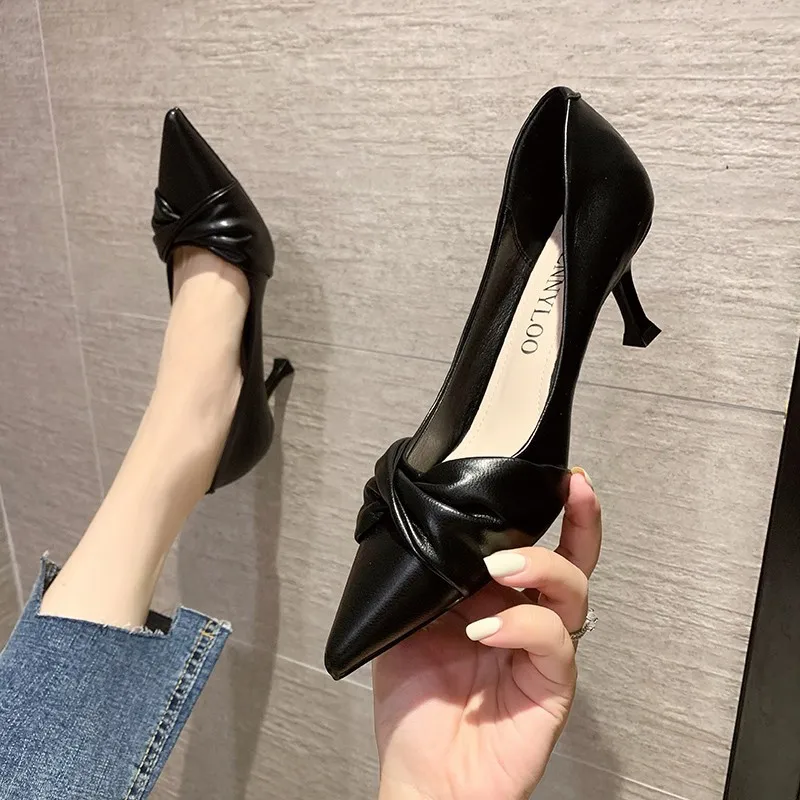 high heels pumps shoes online HHTCAL Closed Pointed Toe Chunky Block Heel Pumps India Ubuy