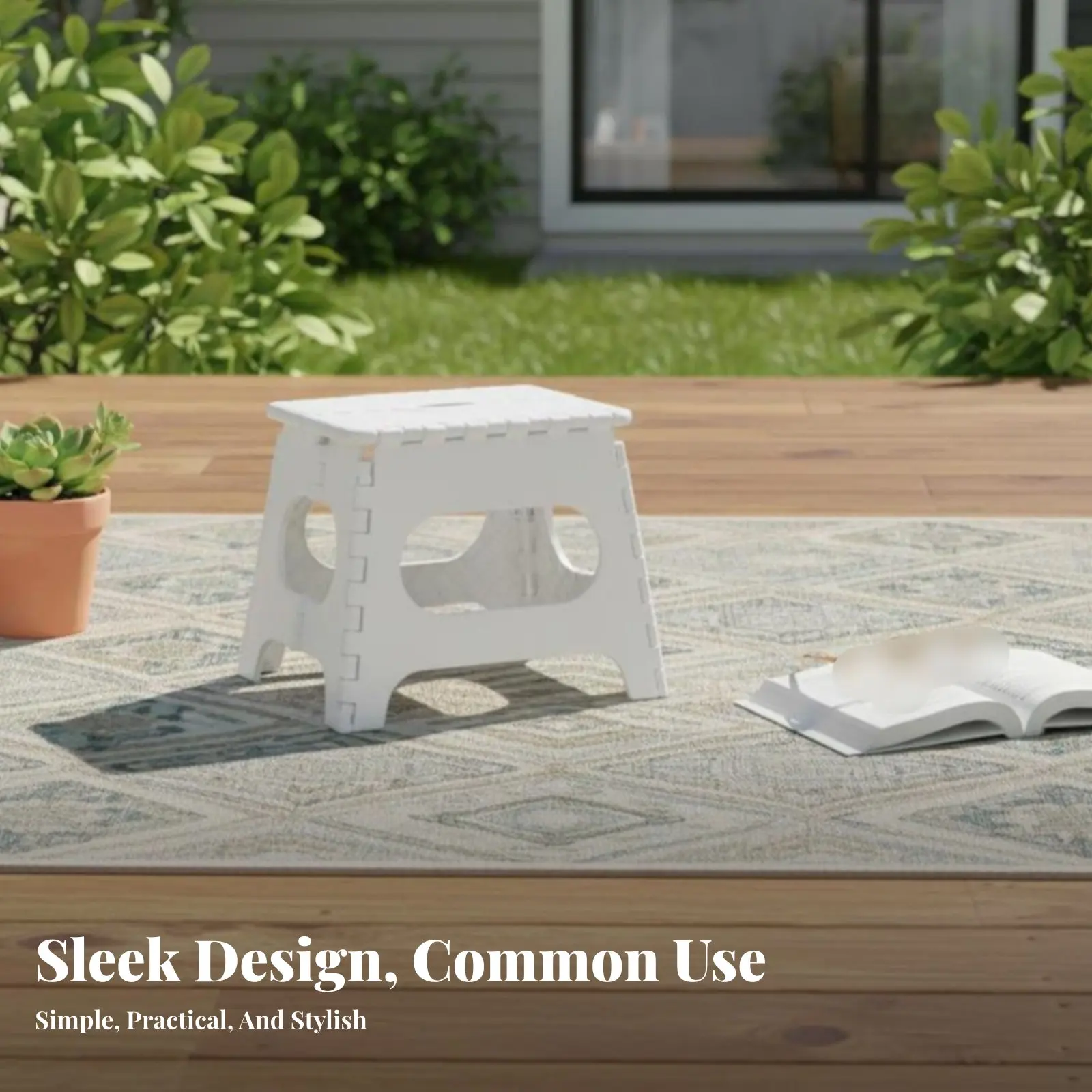 ハンドル付き折りたたみスツール-折りたたみ式デザイン-ポータブルシート-軽量で頑丈で安定したバスルーム、寝室、オフィス用