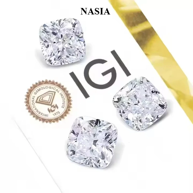 NASIA 1ct 1.5ct 2ct 2.5ct 3ct 5ct IGI Certificate Lab Grown Diamonds Cushion Shape Lab Created Diamond for Women Wholesale 2026