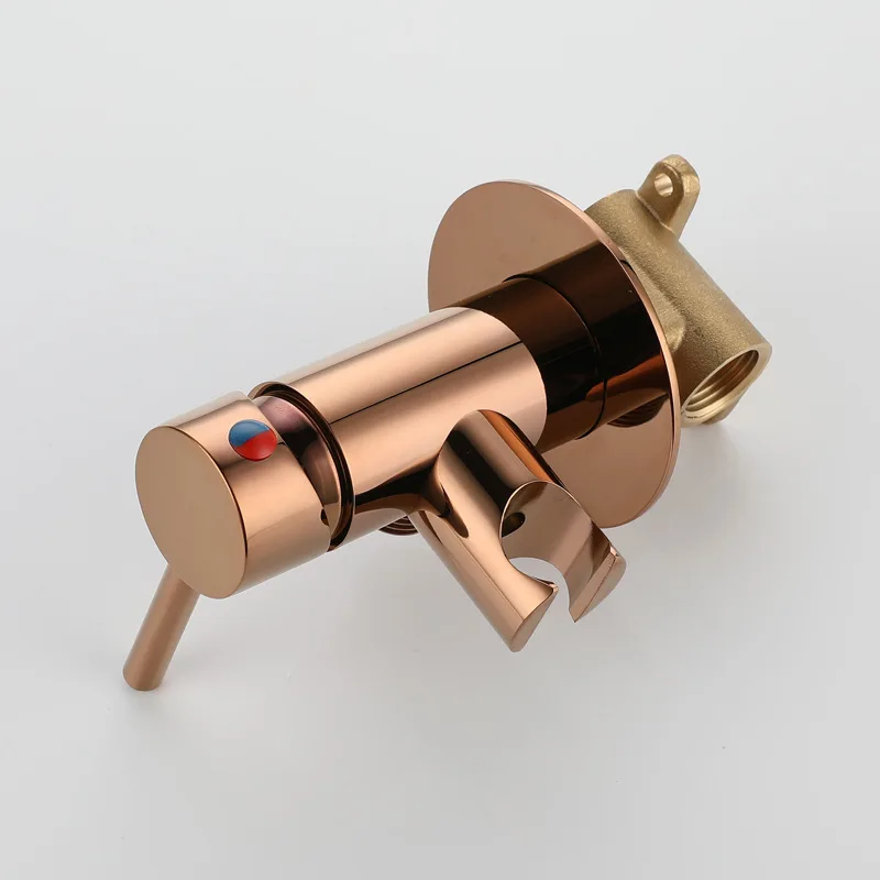 Imagem -05 - Banheiro Escondido Quente e Fria Bidé Spray Conjunto de Ouro Rosa Cromo Preto Fosco Fixado na Parede Handheld Bidé Pulverizador Torneira do Banheiro