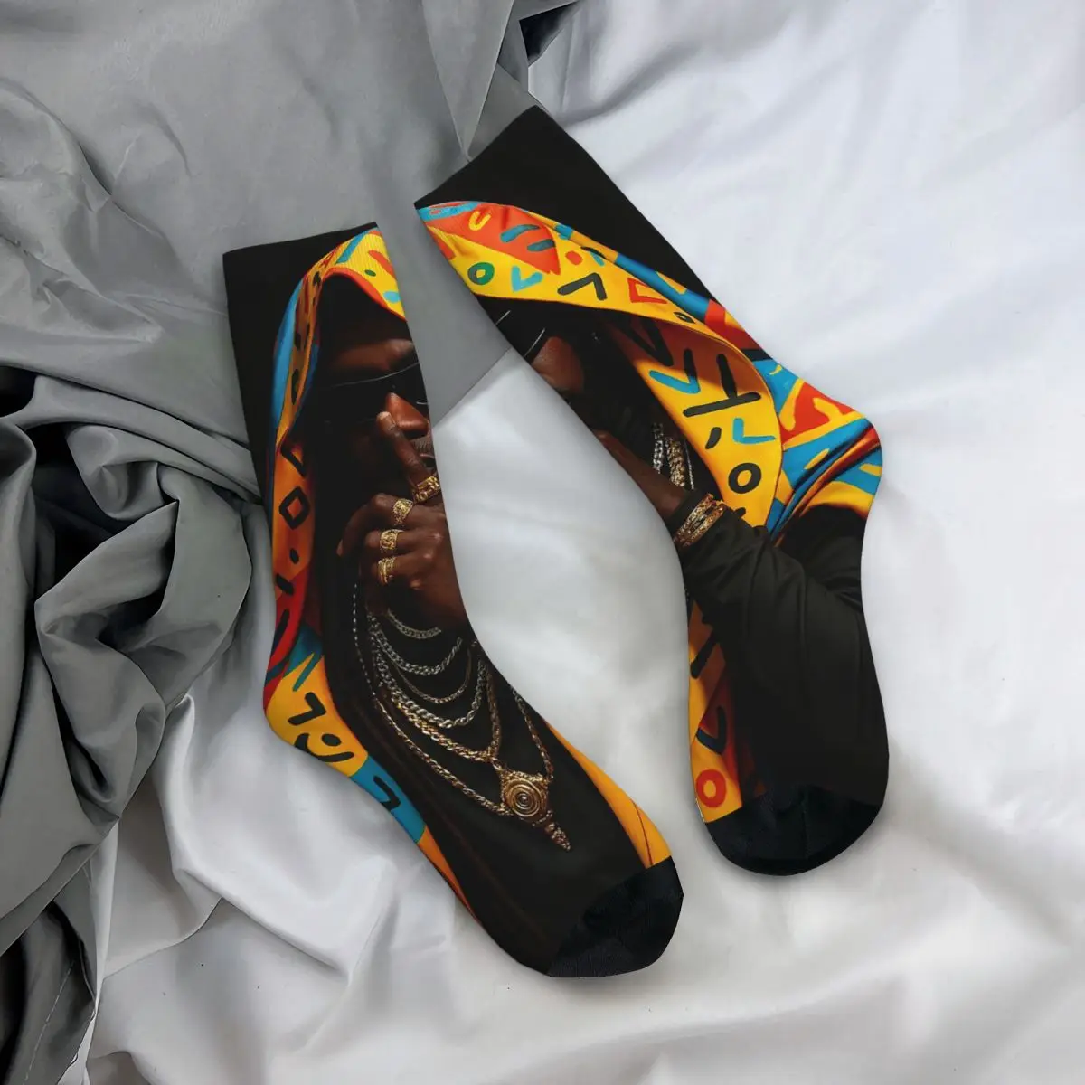 

All Seasons Crew Stockings Street Trend Retro Style Socks Funny Long Socks Accessories for Men Women Birthday Present