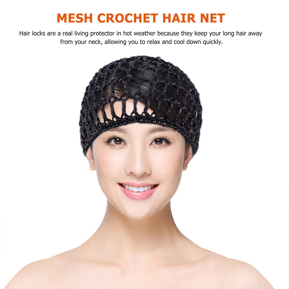 5 Pcs Handmade Mesh Hair Nets for Sleeping Crochet Knit to Gift Giving Cover Hairnet Fabric Curly