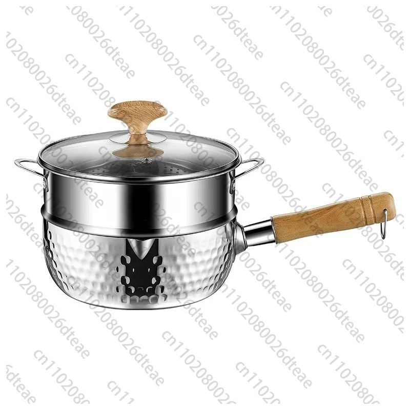 Carrot Non-Stick Snow Pan 304 Stainless Steel Milk Pan For  Food Noodle Porridge Snow Pan Gas Induction Cooker Universal