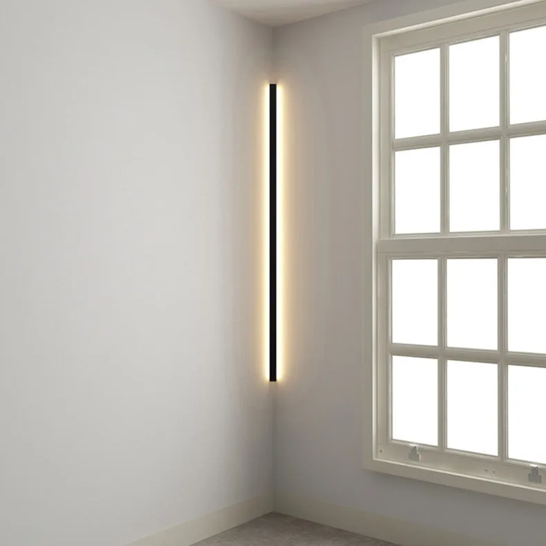 Imagem -04 - Modern Minimalista Canto Led Wall Sconce Linha tipo Wall Light Escada Quarto Lâmpada de Cabeceira Iluminação Interior