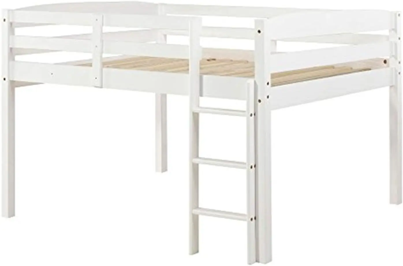 

Camaflexi Tribeca Solid Wood Low Loft Bed Frame / 14 Wood Slats and 2 Center Supports / No Box Spring Necessary / Easy Assembly