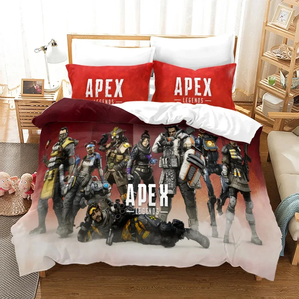 

Комплект постельного белья APEX Legends с 3D принтом, пододеяльник, пододеяльник, наволочка, одеяло, королевский размер, комплект постельного белья для мальчиков и взрослых