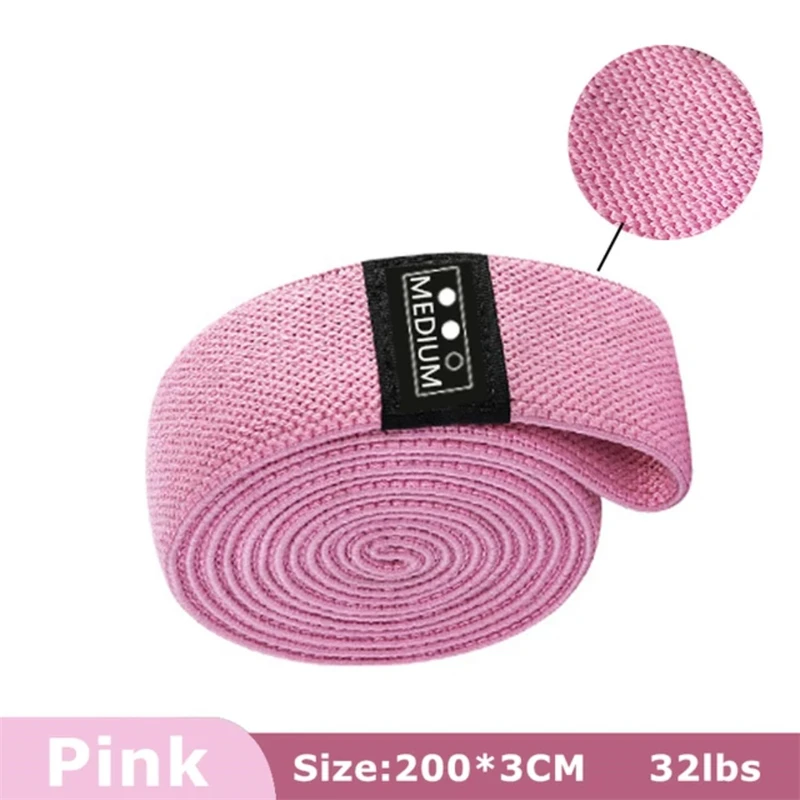 Vibrant colored 3pcs fabric resistance bands, flexible stretch bands for home, gym and outdoor fitness training