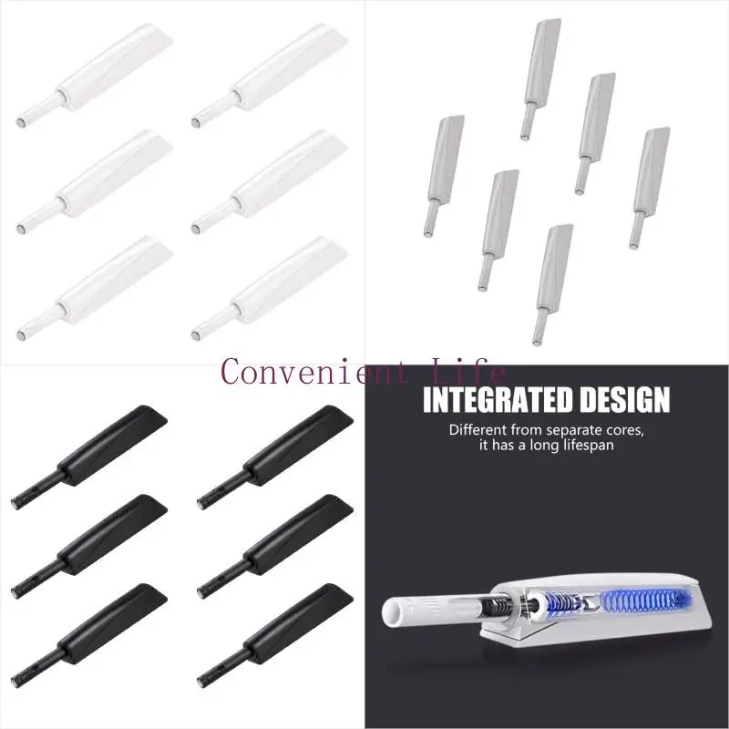 

L1EE 6Pcs Cabinet Latches Damper Soft Quiet Close Device Drawer Catch Touch Latches