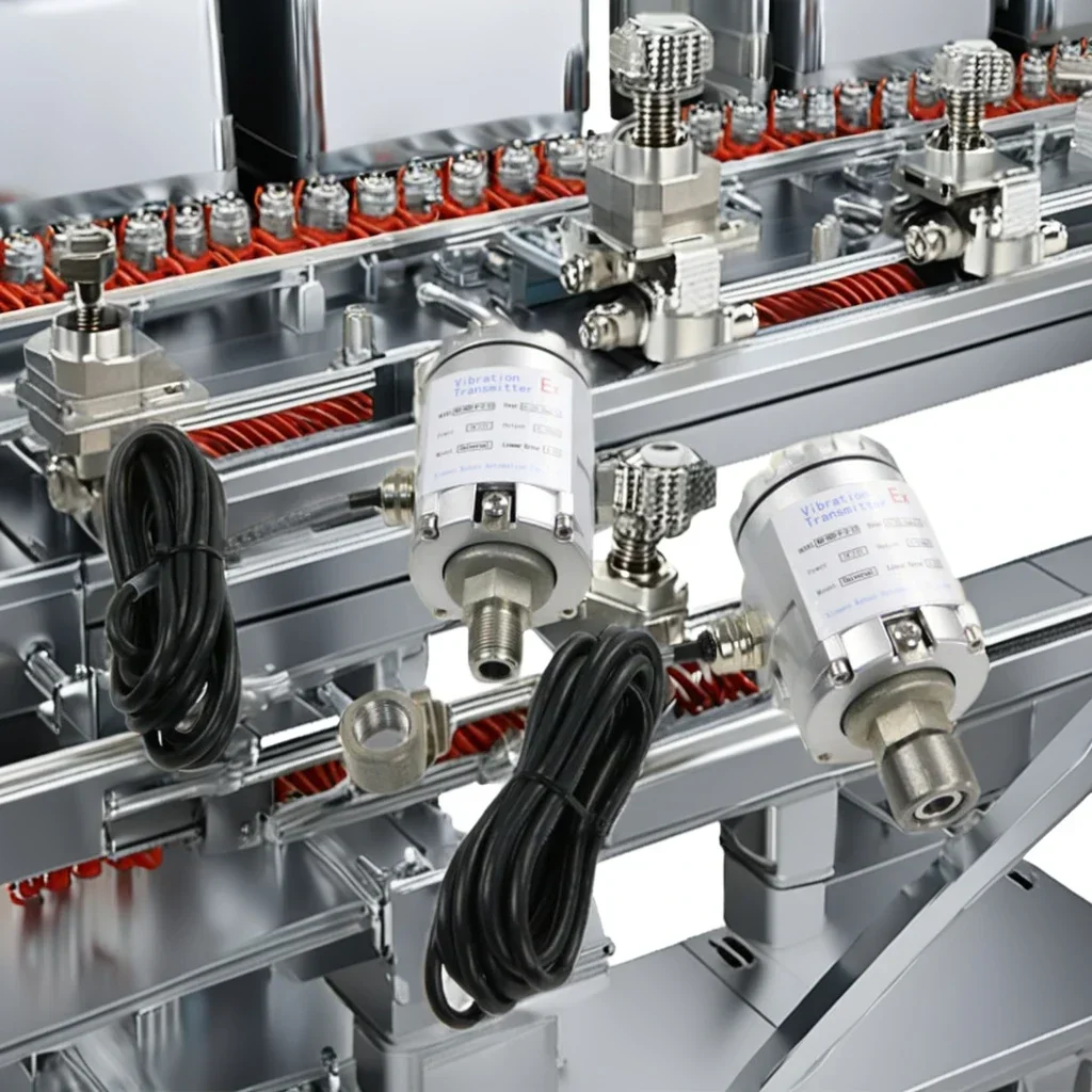 AvaCoreIntegrated 4-20mA Explosion-proof Vibration Sensor Transmitter 0~20mm/s Monitoring System Housing Model Number Sensor Mod