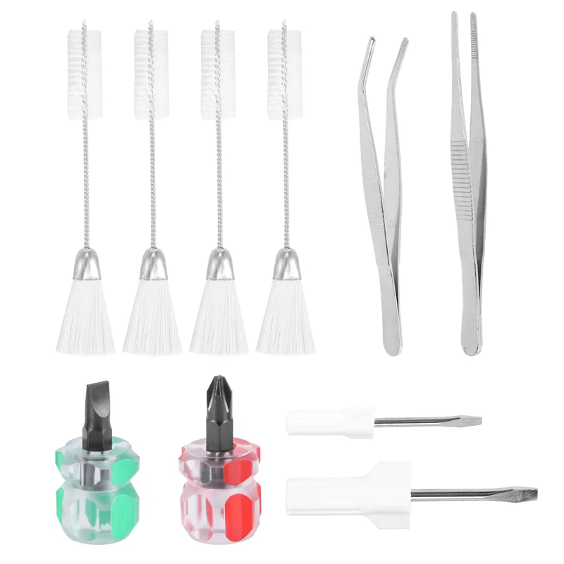 【Best Selling】10Pcs Sewing Machine Cleaning Kit, Short Screwdriver, Flathead Cross Head Screwdrivers Sewing Machine Repair Tool