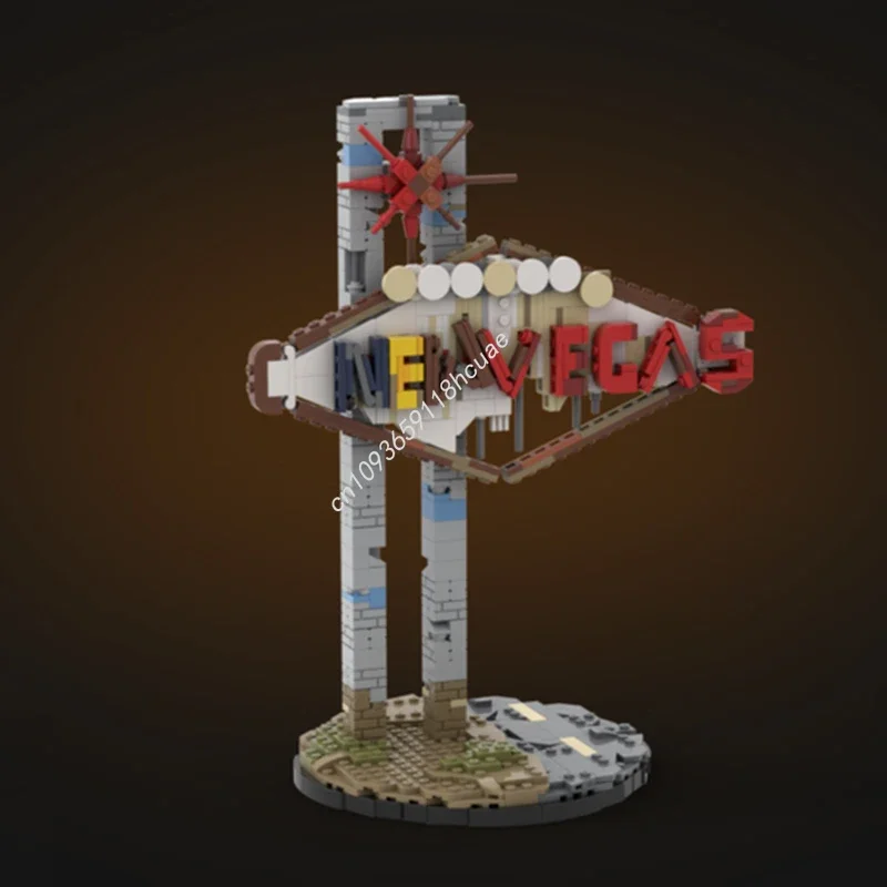 653 個 MOC 新しい Vegaser サイン Fallout モデルビルディングブロッククリエイティブおもちゃ誕生日クラフトレンガ組み立て子供クリスマスギフト