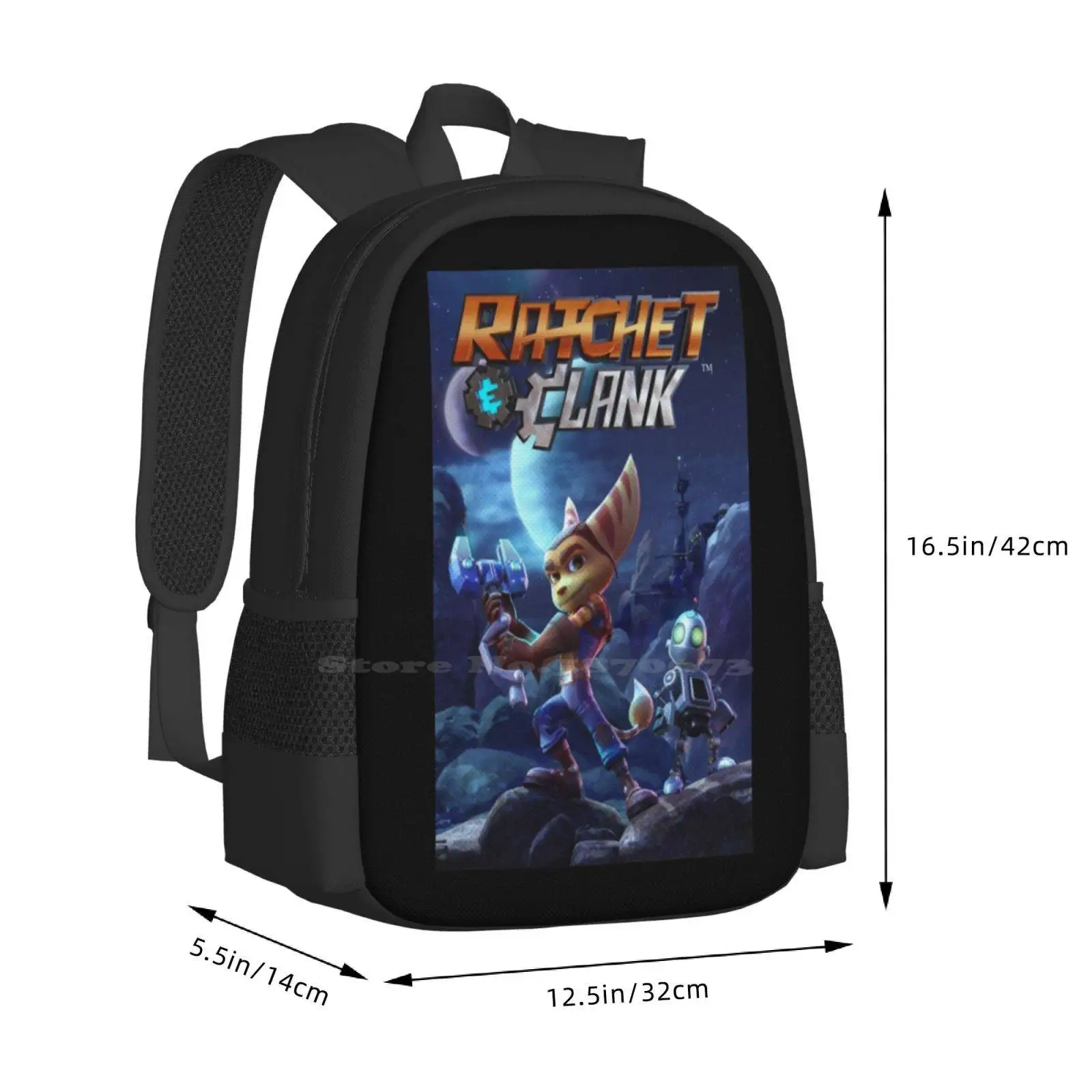 Ratel En Gerinkel Essentiële Collectie | Perfect Geschenkpatroon Ontwerp Bagpack Schooltassen Rachet En Clank Lombax Ps 2 Ps 3