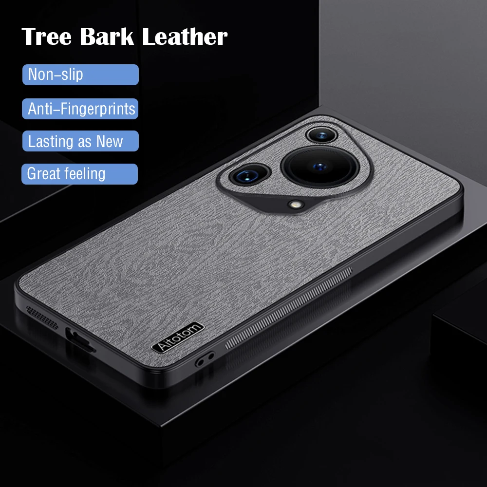 Leather Case for Huawei Pura 70 Ultra Tree Pattern Silicone Protection Matte Phone Cover Pura70Ultra HBP-LX9 HBP-AL00 Coque