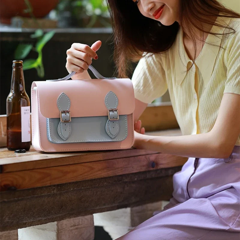 DIY Hand-sew Material Handbags Creative Cambridge Bags Women Casual Shoulder Satchels Simple Self-made Flap Crossbody Bags Gifts