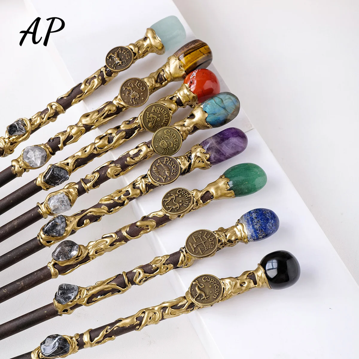 1PC 12 Zodiac Constellation Crystal Scepter Magic Fairy Stick Witch Magic Fairy Lucky Women Girl Gift 2023 New Arrivals