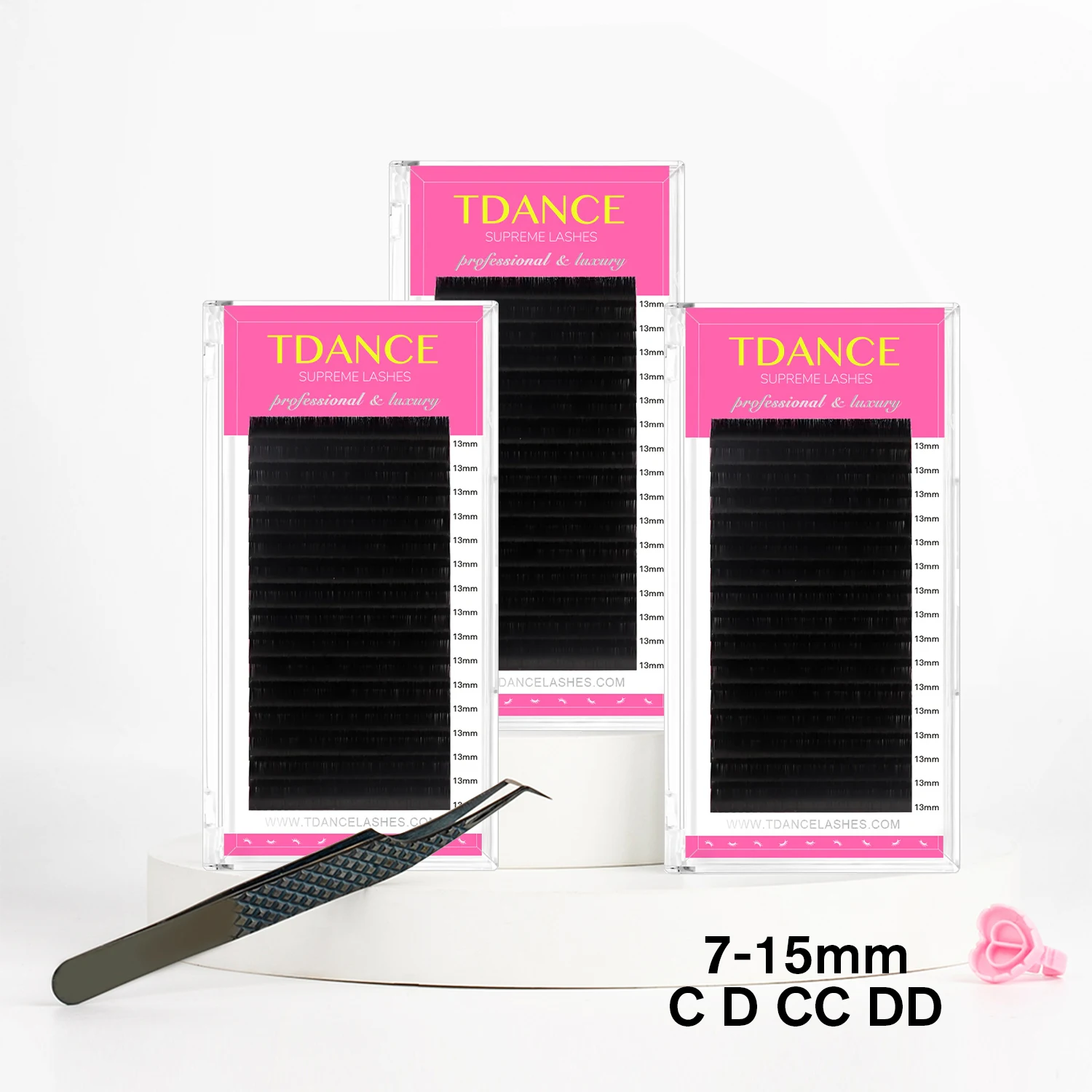 TDANCE Soft Faux Mink Individual Eyelash Extensions Professional Maquiagem Cilios Volume Lashes Salon Makeup Eyelash Extension