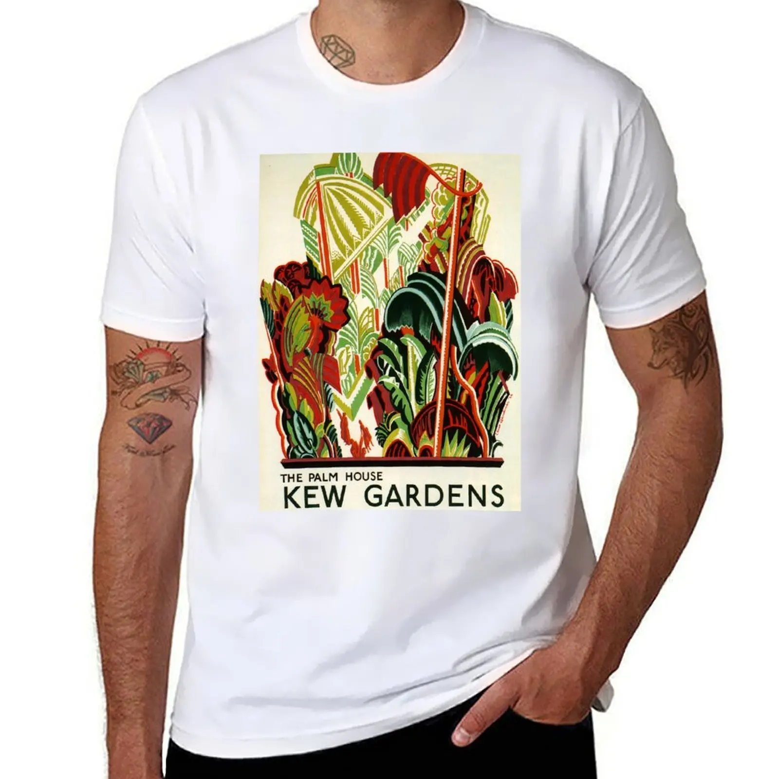 

Kew Gardens vintage travel poster T-Shirt man tshirt t shirt custom print T-Shirt